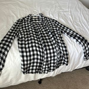 Large black and white checkered flannel from Miami